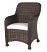 Dreux Dining Arm Chair Shown in Chestnut Wicker Frame (7507)