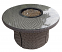 42" Rd Standard Woven Base and Woven Top Firepit w/ Glass