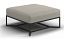 Bloc Ottoman in Meteor Frame with Winter White Cushion Color