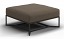 Bloc Ottoman in Meteor Frame with Tawny Cushion Color