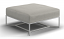 Bloc Ottoman in White Frame with Snow Cushion Color