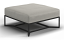 Bloc Ottoman in Meteor Frame with Snow Cushion Color