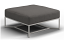 Bloc Ottoman in White Frame with Granite Cushion Color