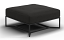 Bloc Ottoman in Meteor Frame with Coal Cushion Color
