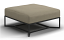 Bloc Ottoman in Meteor Frame with Oatmeal Cushion Color