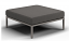 Wedge Ottoman in Stainless Steel Frame with Granite Cushion Color