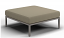 Wedge Ottoman in Stainless Steel Frame with Oatmeal Cushion Color