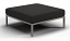 Wedge Ottoman in Stainless Steel Frame with Coal Cushion Color