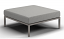 Wedge Ottoman in Stainless Steel Frame with Seagull Cushion Color