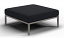 Wedge Ottoman in Stainless Steel Frame with Shadow Cushion Color