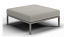 Wedge Ottoman in Stainless Steel Frame with Snow Cushion Color
