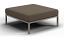Wedge Ottoman in Stainless Steel Frame with Tawny Cushion Color