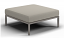 Wedge Ottoman in Stainless Steel Frame with Winter White Cushion Color