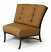Volare Cushion Armless Club Chair with Buttons