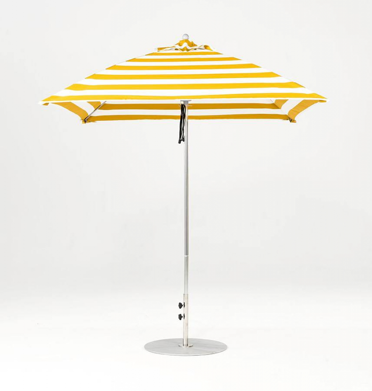 6.5' Square Fiberglass Pulley Lift Umbrella