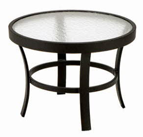 Obscure Glass 24" Round End Table