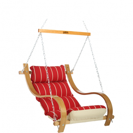 Single Cushion Swing - Royal Red Stripe