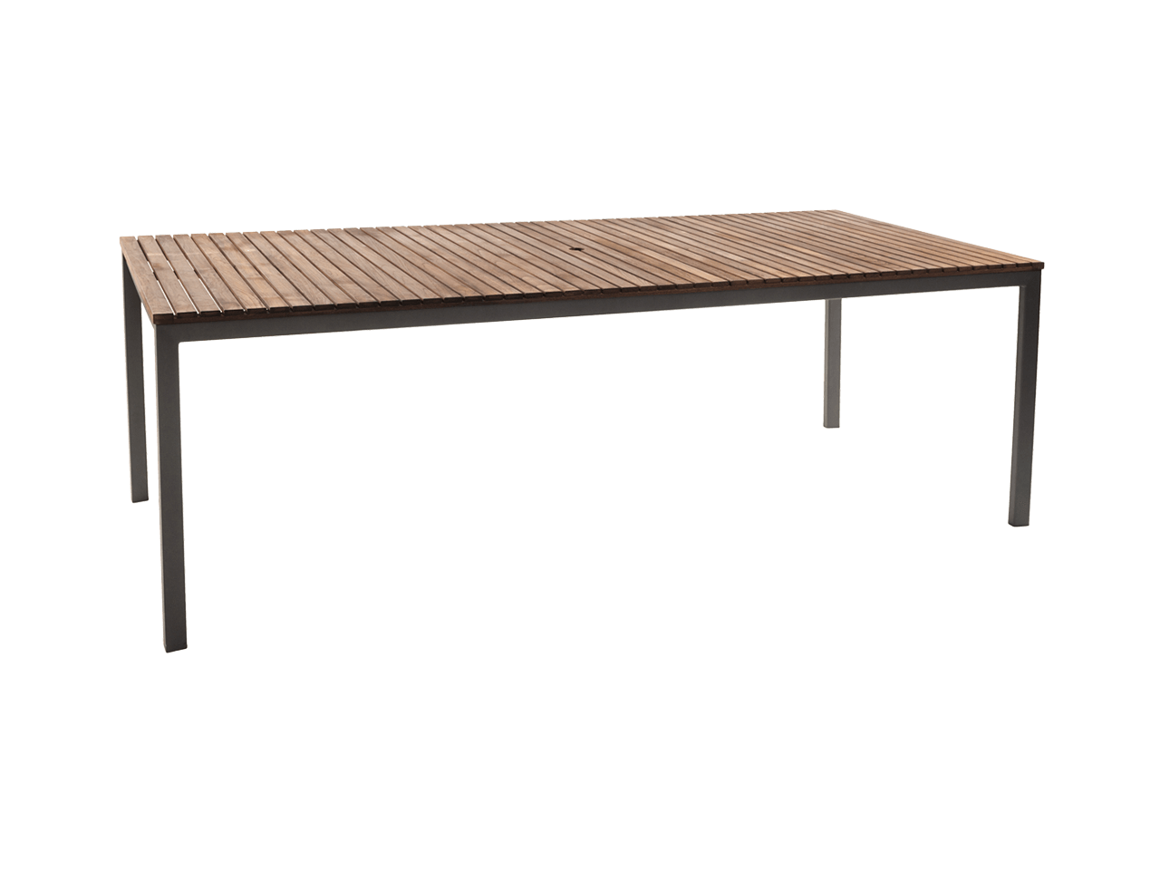 86"x40" Rectangular Dining Table/ Gray w/ Ipe Top