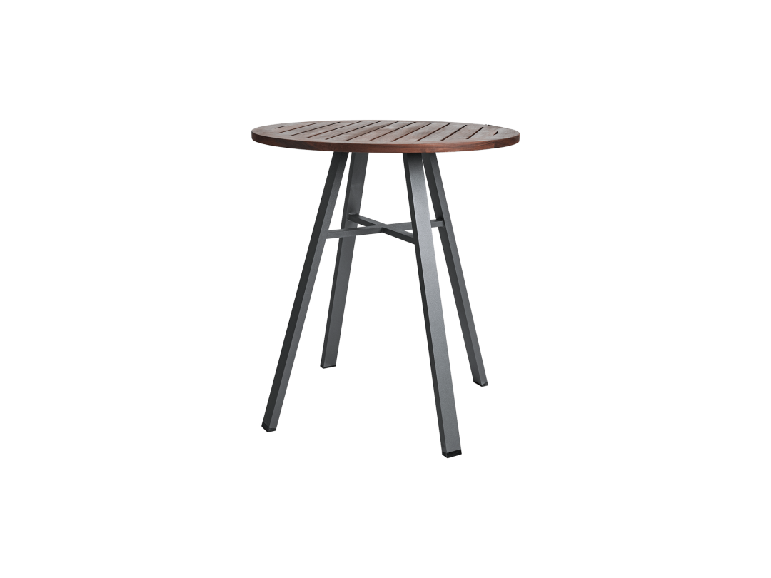 29" Round Bistro Table/ Gray w/ Ipe Top
