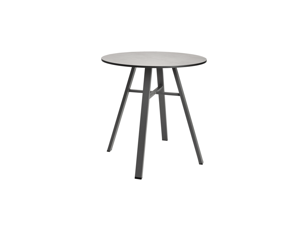 29" Round Bistro Table/ Dark Gray HPL Top