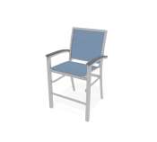 Stacking Balcony Height Cafe Chair w/ Polymer Accents
