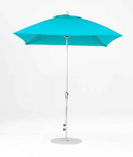 6.5' Square Fiberglass Crank/NO TILT Market Umbrella