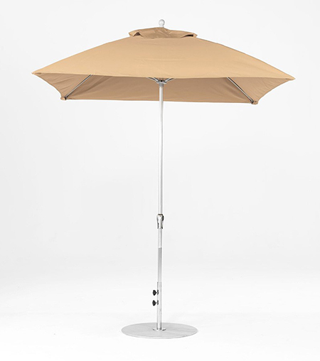 7.5' Square Fiberglass Crank/NO TILT Market Umbrella