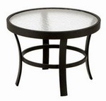 Obscure Glass 24" Round End Table