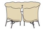 Small Oval/Rectangle Table & Chairs w/ Hole 