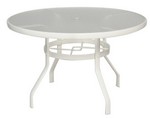 Glass KD Umbrella Table -  48" Round with Hole