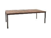 86"x40" Rectangular Dining Table/ Gray w/ Ipe Top