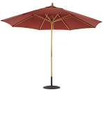 183 11' Wood Market Umbrella