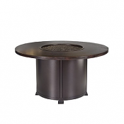 54" Dining Height Hammered Copper Fire Pit