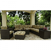 Fifth Avenue Dining Set Includes 6-Dining Chairs, 2-Swivel Rockers, 1-84" Boat Shape Table