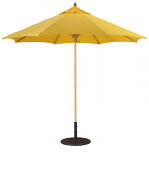 136 9' Wood Market Umbrella