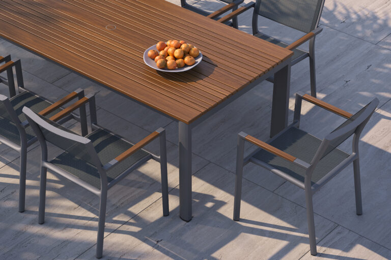 Foundations Aluminum With Ipe Tables