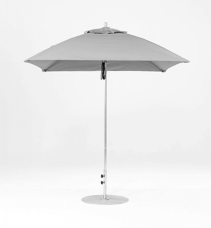 7.5' Square Fiberglass Pulley Lift Umbrella