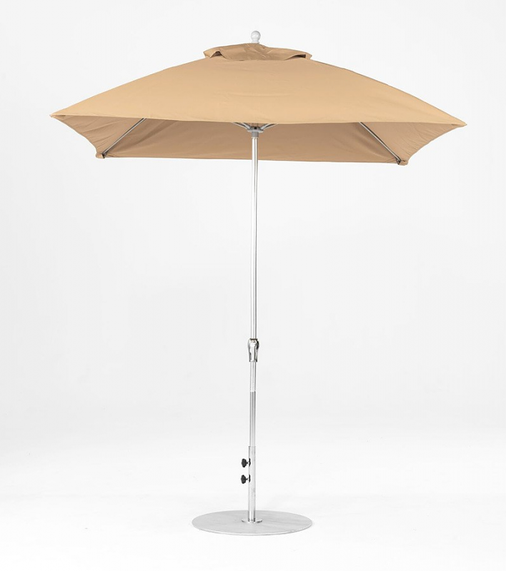 7.5' Square Fiberglass Crank/NO TILT Market Umbrella