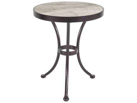 20" Round Porcelain Tile Side Table