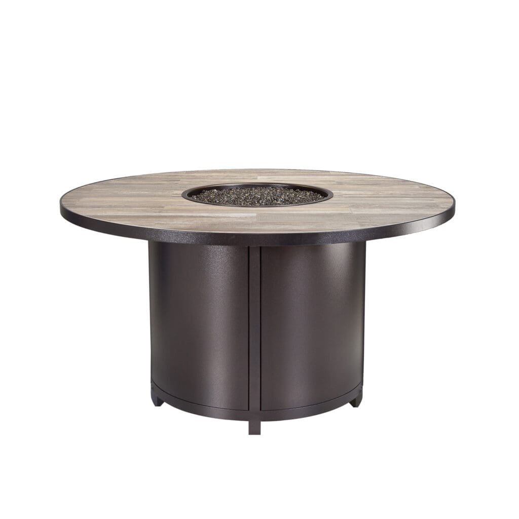 54" Rd. Dining Height Elba Aluminum Fire Pit