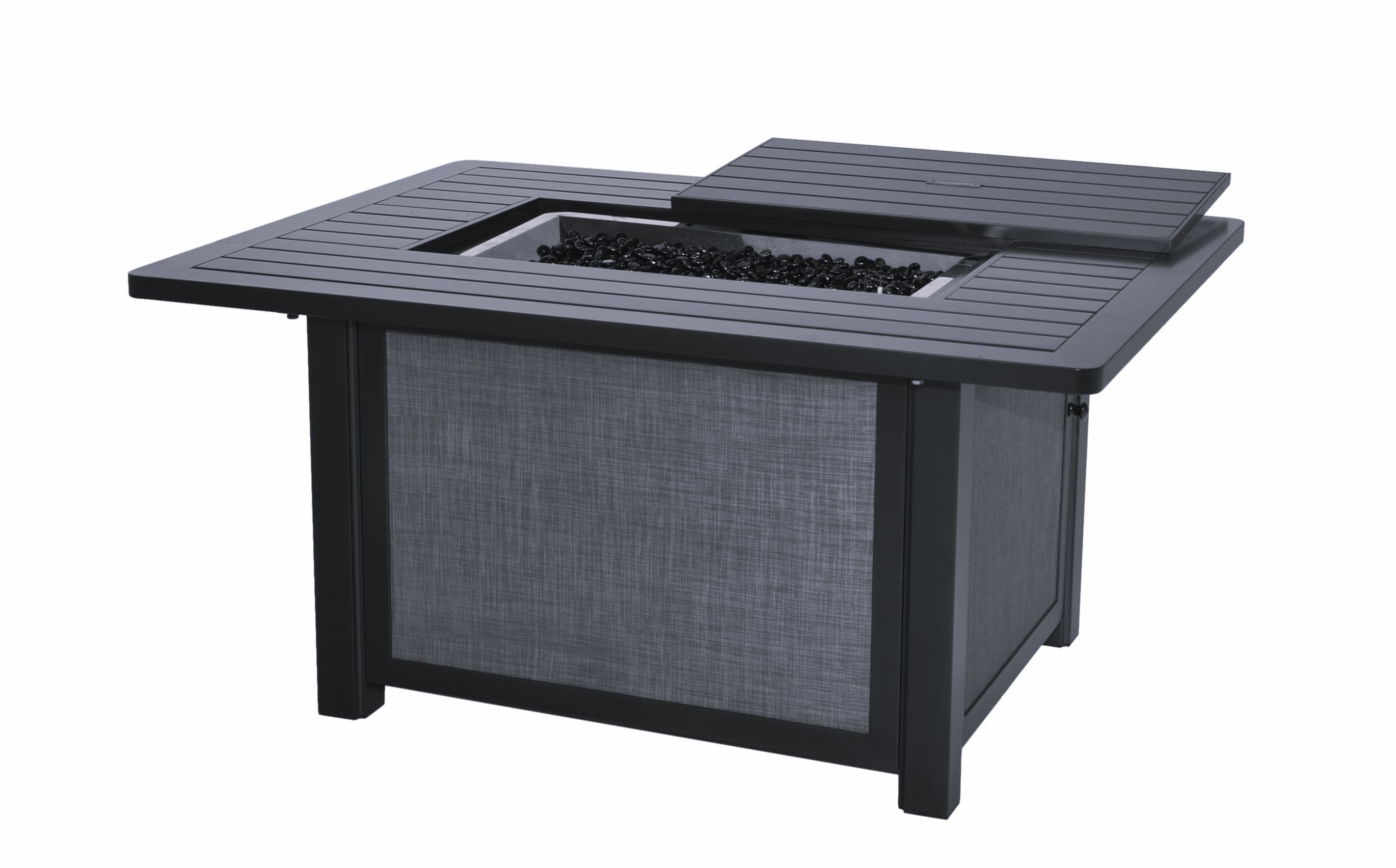 Inverness 37" x 49" Rectangular Sling Side Fire Pit Table