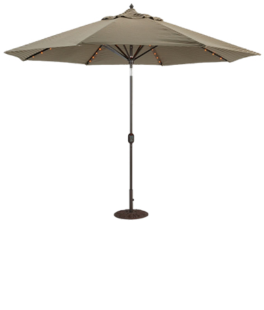 986 11' LED Lights Auto Tilt Umbrella