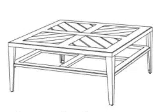 Malibu 39" Square Coffee Table