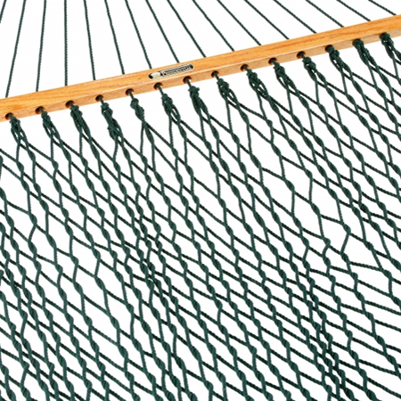 Presidential Size Green DuraCord Rope Hammock