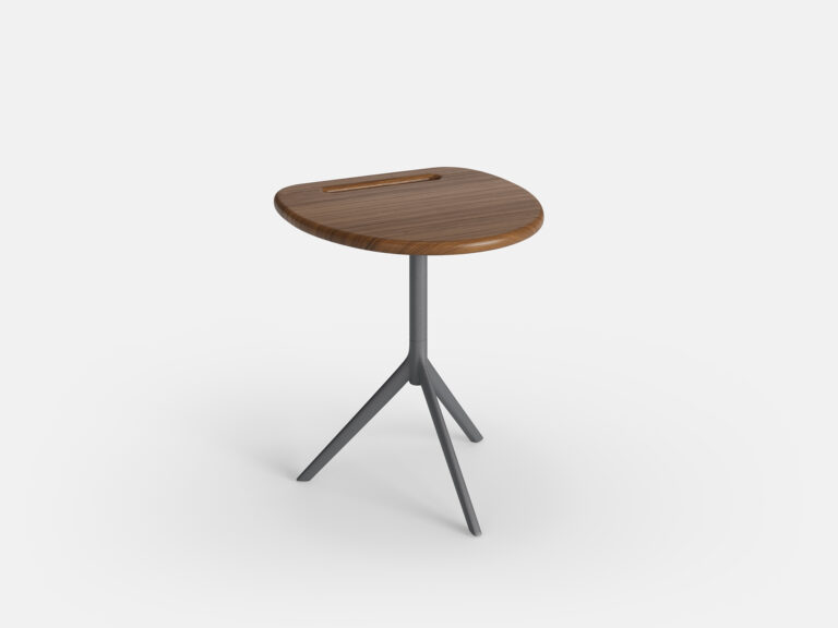 Arc 16" C-Side Table (Slate+Ipe)