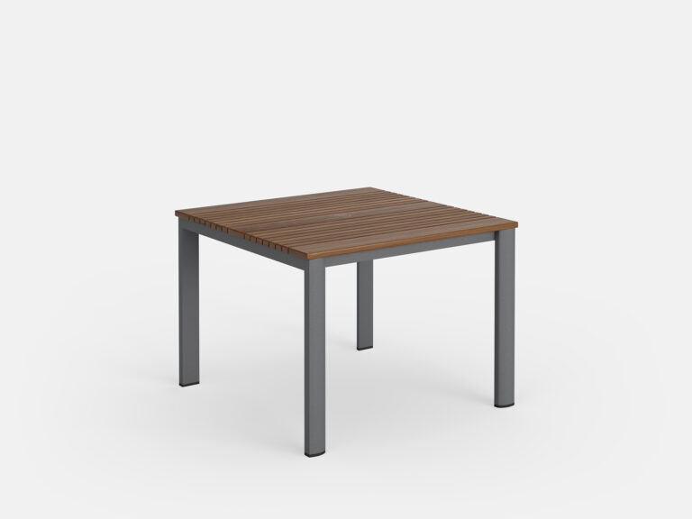 Mesa 40" Square Dining Table (Slate+Ipe)