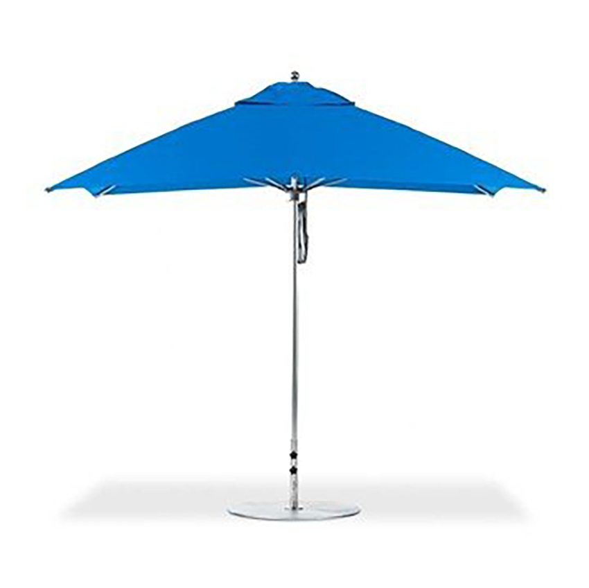 8'x10' Rectangular Fiberglass Crank Auto Tilt Market Umbrella