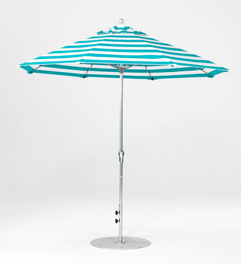 7.5' Octagon Fiberglass Crank/NO TILT Market Umbrella