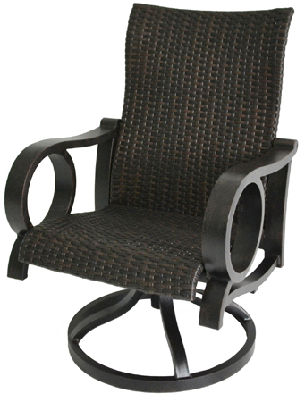 Florence Woven Swivel Arm Chair