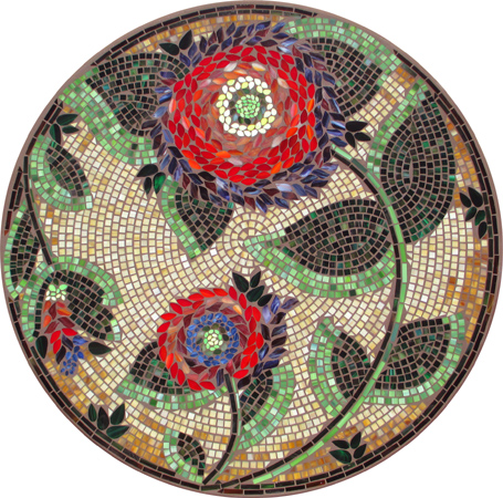 Dahlia Classic Mosaic Table Top